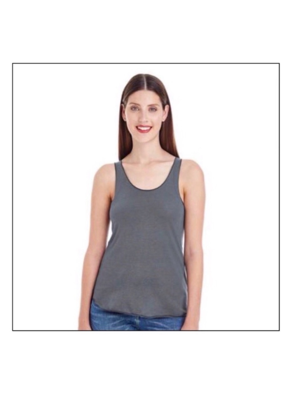 American Apparel Racerback Tank Top 50/50 *Asphalt